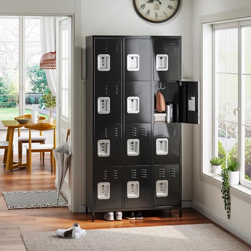 12 Door Light Gray Metal Storage Locker G2844