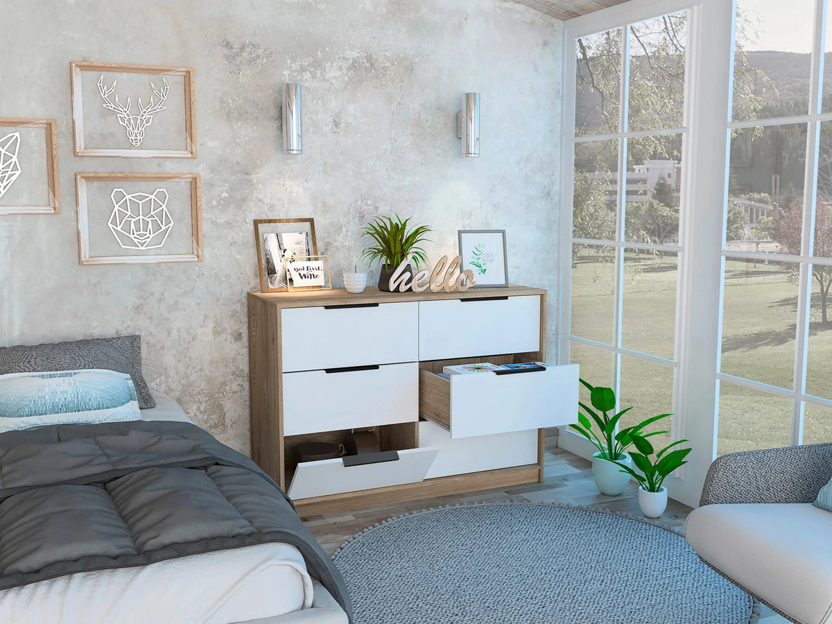 Pine White Manufactured Wood Dresser I765
