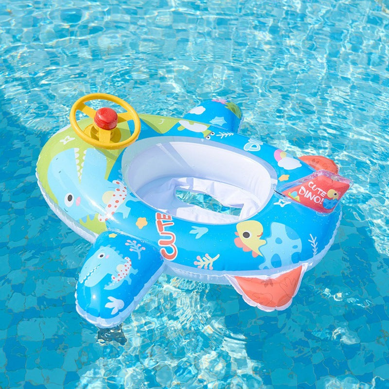 Inflatable Pool Float Ring with Steering Wheel Horn for Kids N235