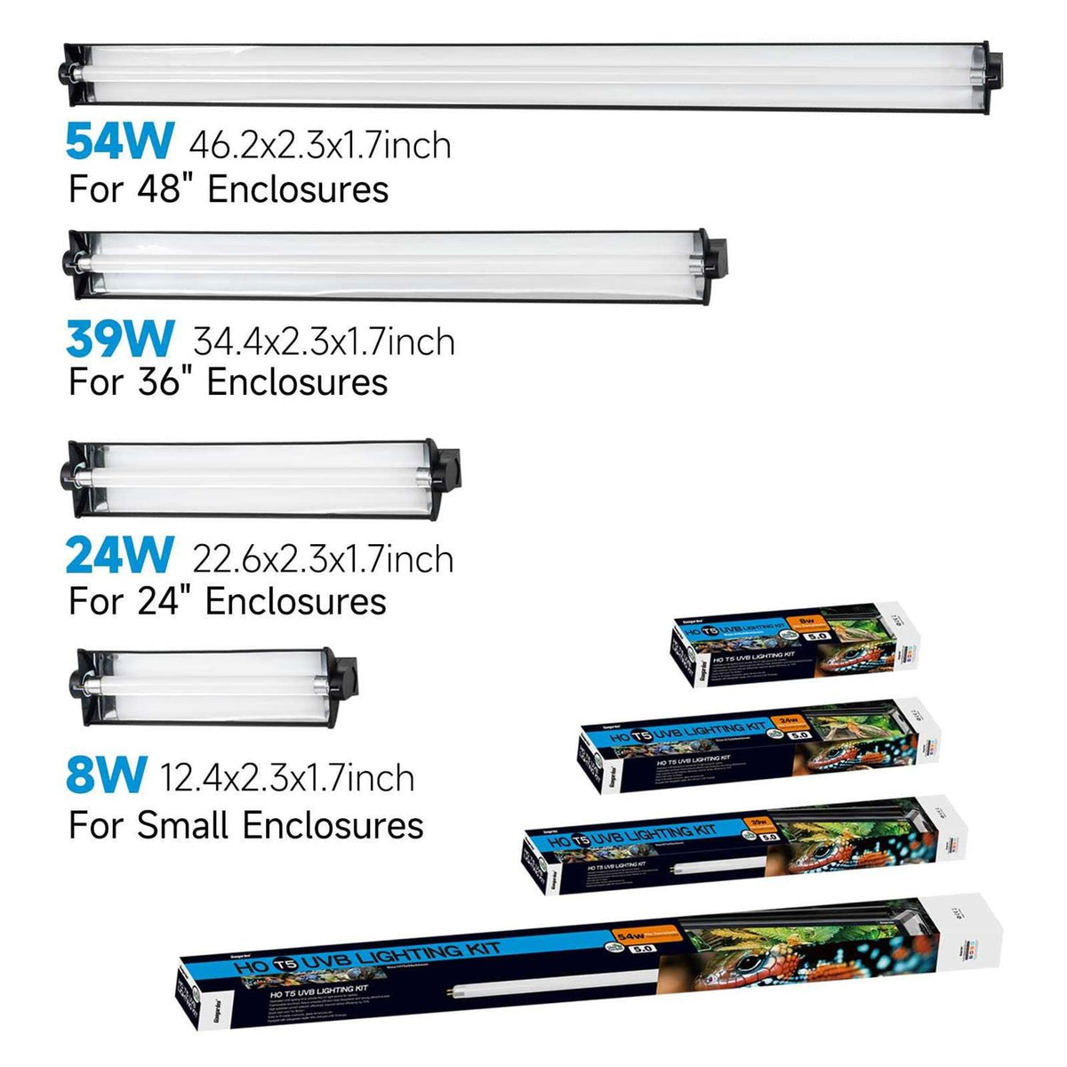 T5 HO UVB Lighting Combo Kit E72442