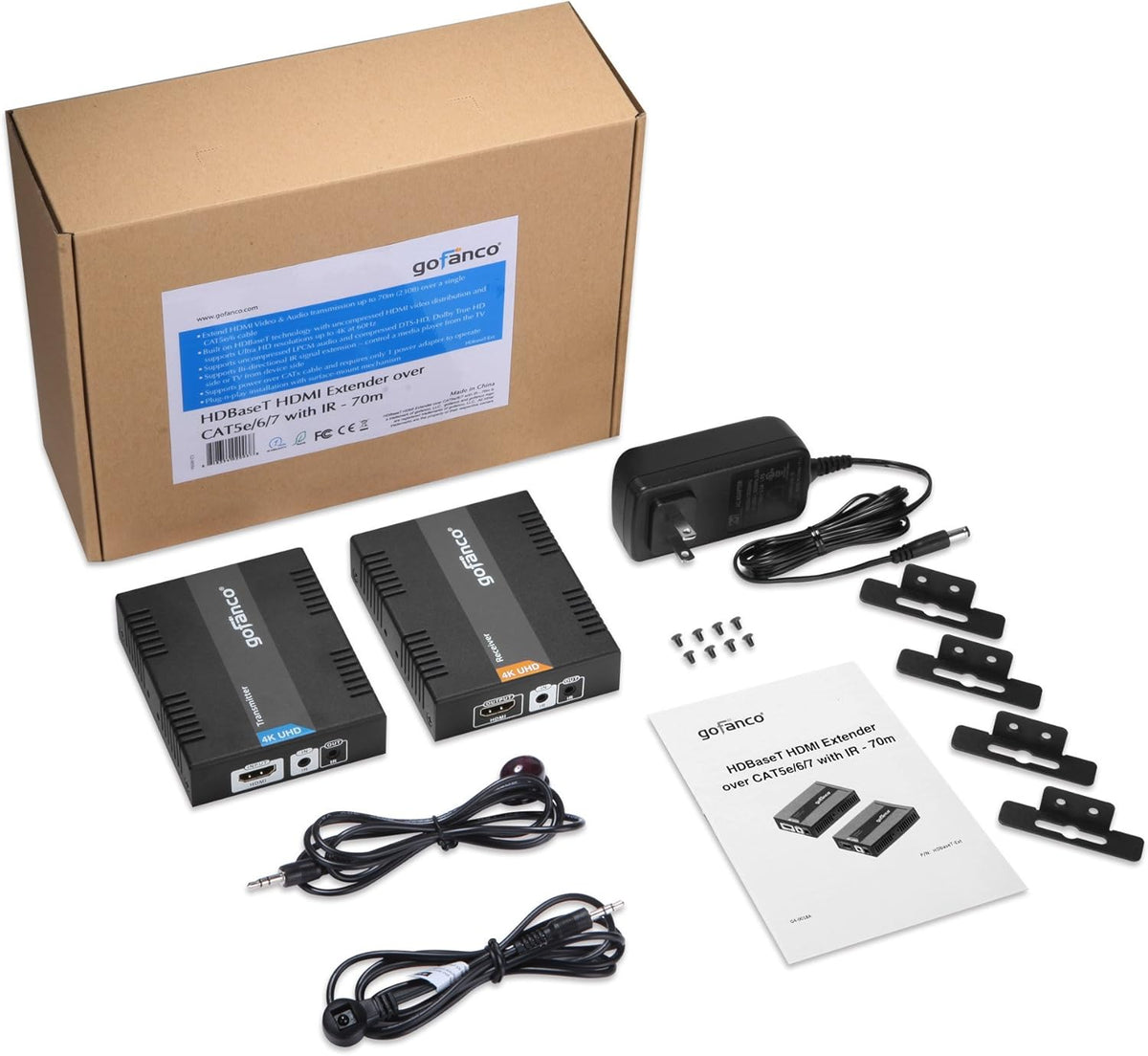 HDBaseT HDMI Extender 4K 60Hz Over CAT5e/CAT6/CAT7 Cable with Bi-Directional IR Y899815