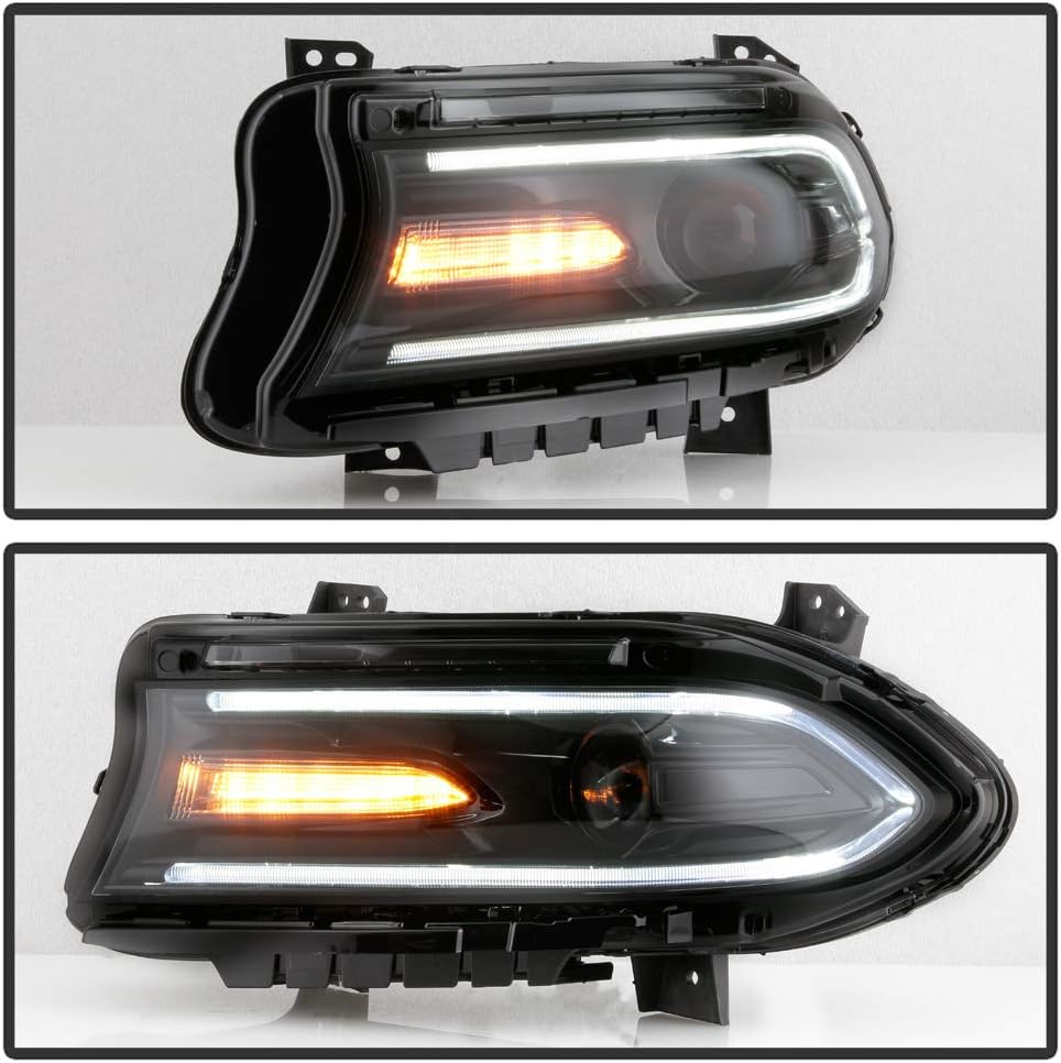 LED DRL Projector Headlights Headlamps Assembly Pair Y53280