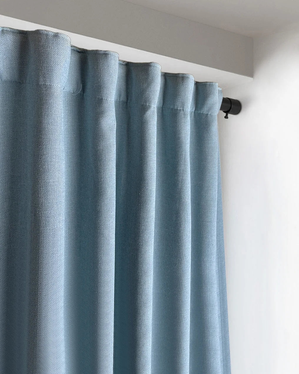 72"-144" 1" dia. Matte Black Curtain Rod Set J63825