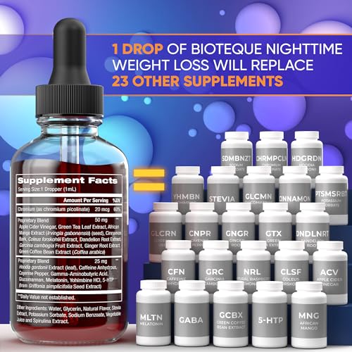 Night Time Weight Loss Diet Drops - Apple Cider Vinegar - Cinnamon - Cayenne Pepper B40103