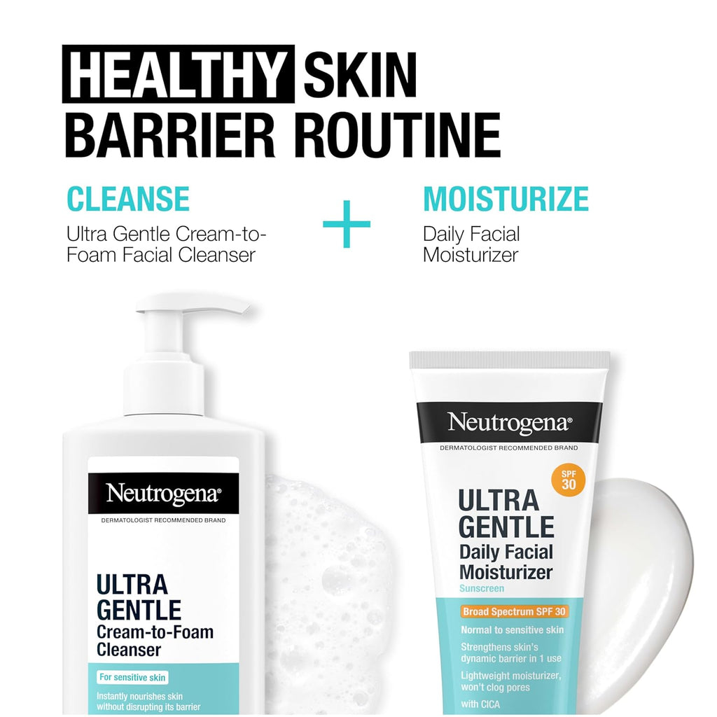 Ultra Gentle Daily Facial Moisturizer with SPF 30 Sunscreen, 3.4 fl. oz S24663
