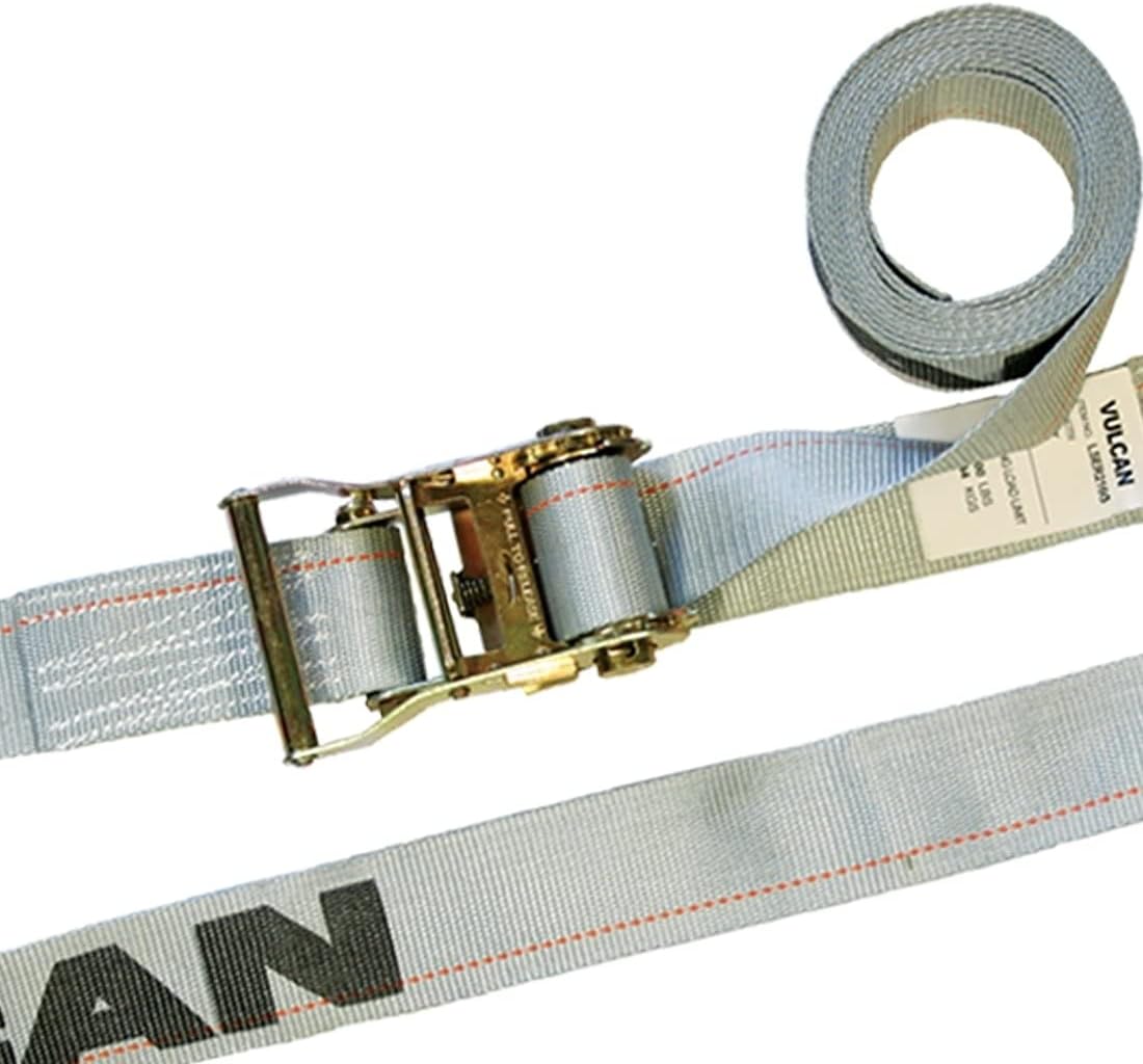 Ratchet Strap for E Track, 16 Foot, 6 Pack, Gray, 1,333 Pound Safe Working Load K24073