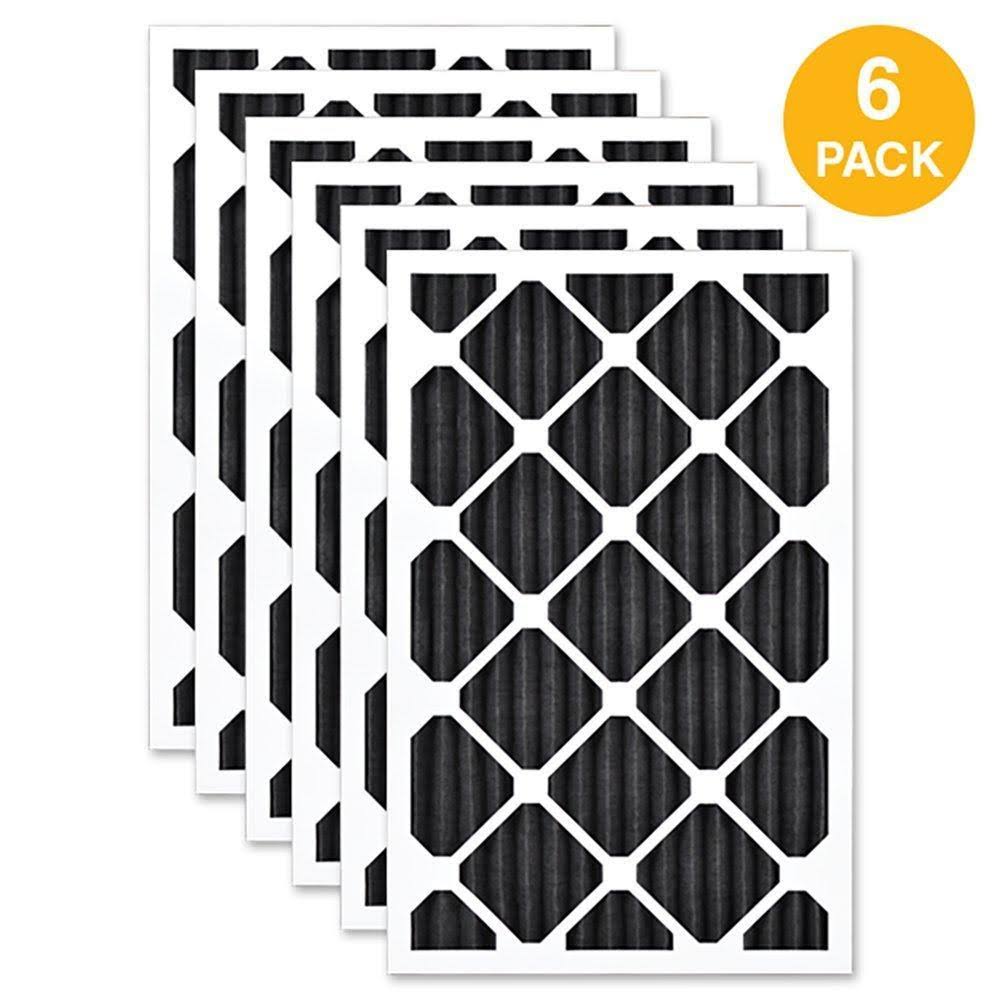 16x25x1 MERV 8 Carbon Pleated Air Filter Box of 6 A29981