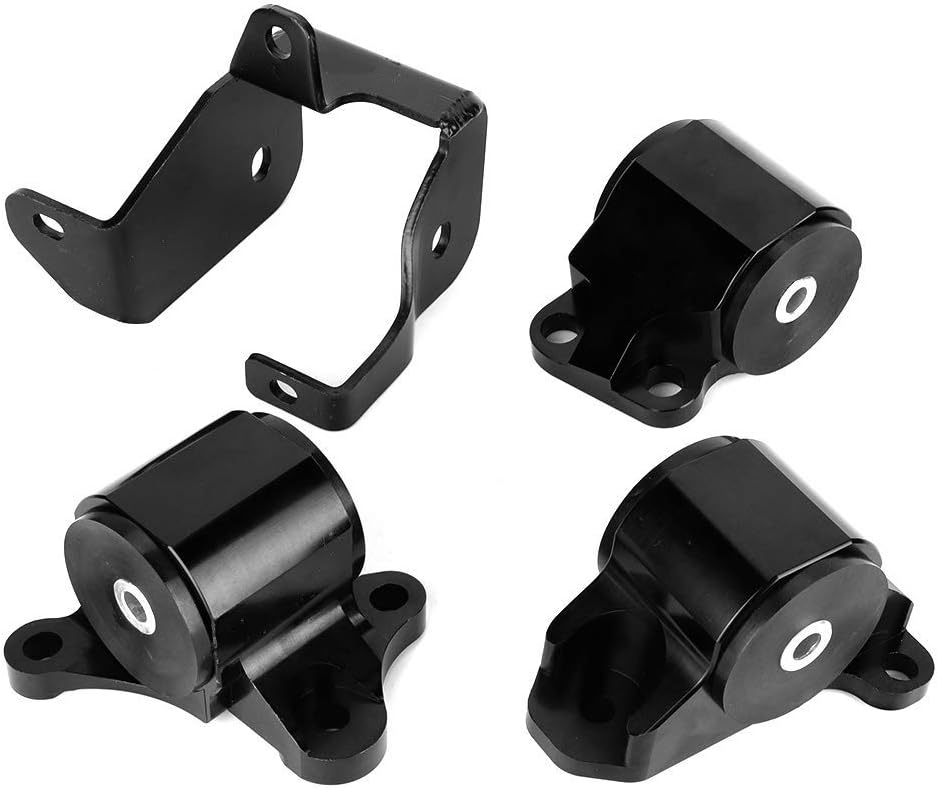 Black Engine Billet Motor Torque Mount Bracket Kit E225296