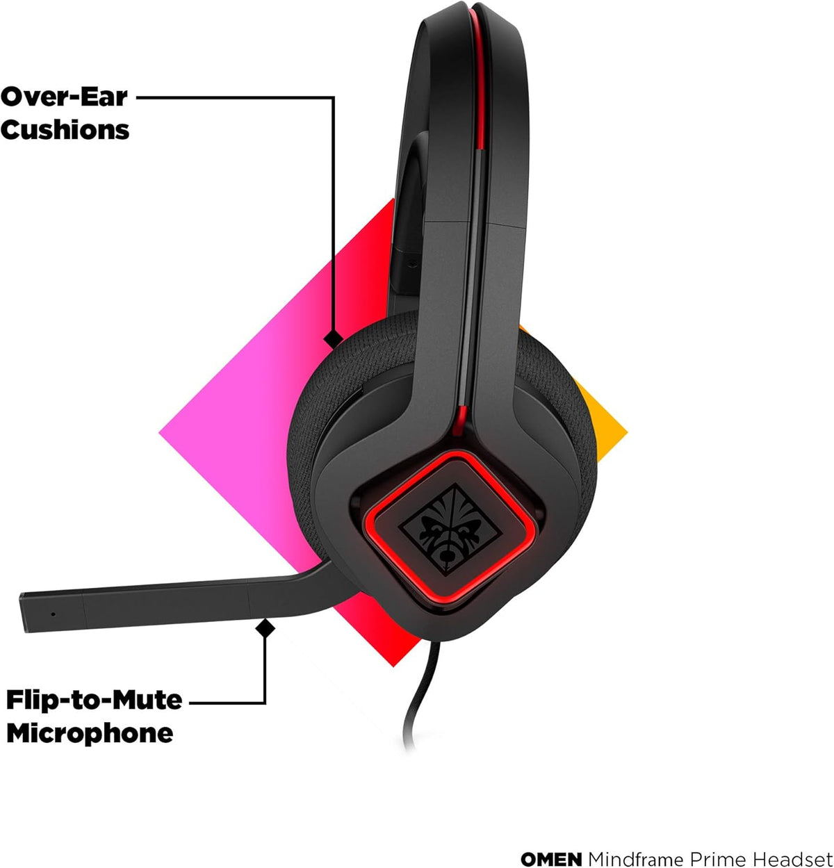 Black Gaming Headset with Cooling FrostCap Ear Cups Y4766