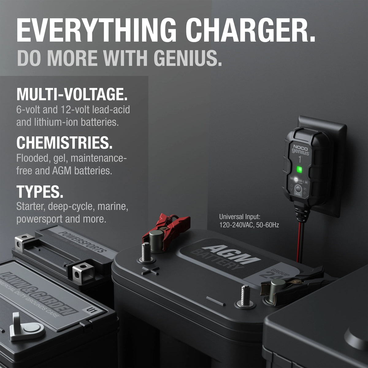 6V/12V 1A Smart Battery Charger and Maintainer S5912