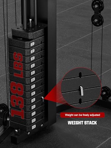 Multifunction Home Gym System with 138LB Weight Stack L672