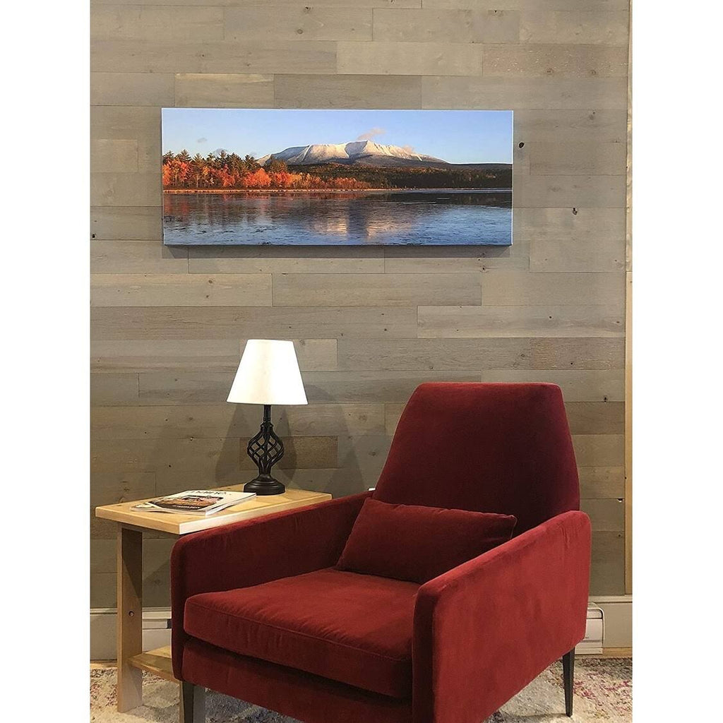 Reclaimed Wooden Wall Planks, Peel and Stick, 5x22 Wide, 10 Sq. ft, Driftwood M8211