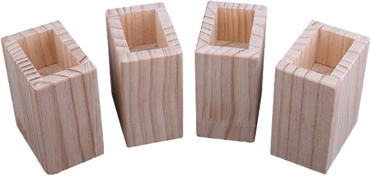 4 Pcs Solid Wood Furniture Legs B5398