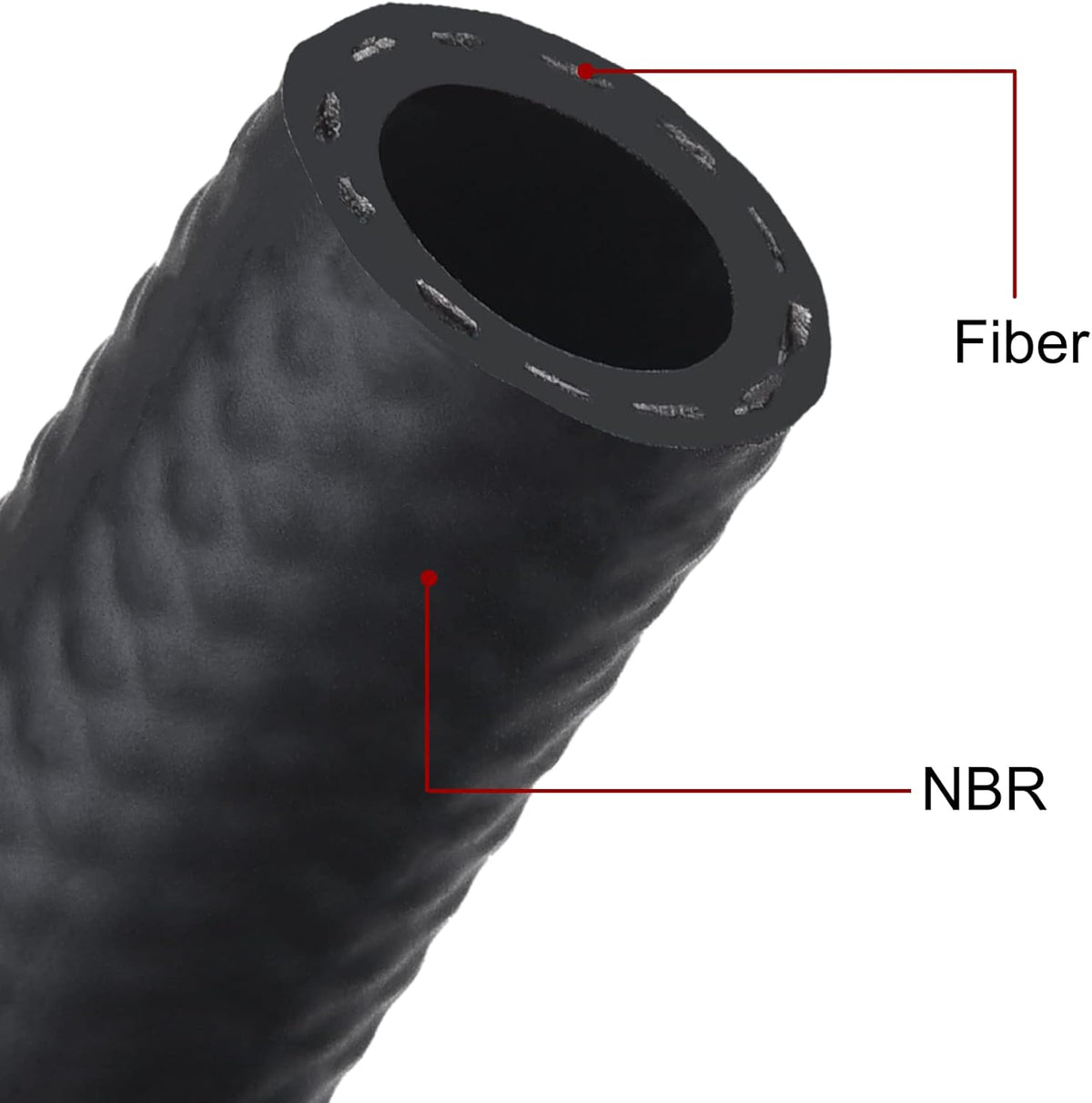 5/16 Fuel Hose Line NBR Rubber 25FT Pack of 2 C6844