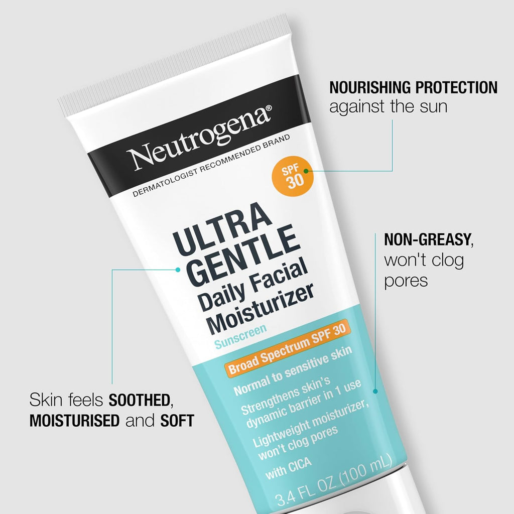Ultra Gentle Daily Facial Moisturizer with SPF 30 Sunscreen, 3.4 fl. oz S24663