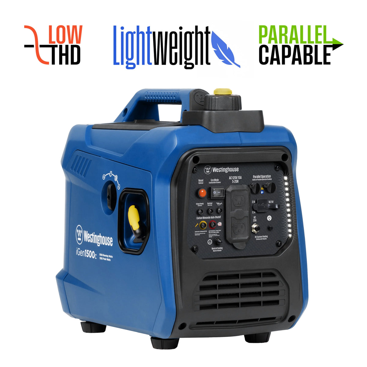 1500 Peak Watt Portable Gas Inverter Generator with CO Sensor O251