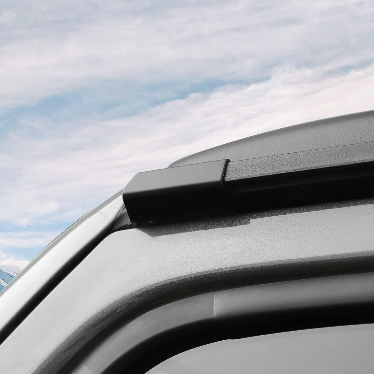 Black ABS Rain Gutter Deflector for Jeep Wrangler JL JLU & Gladiator JT, 1 Pair I78267