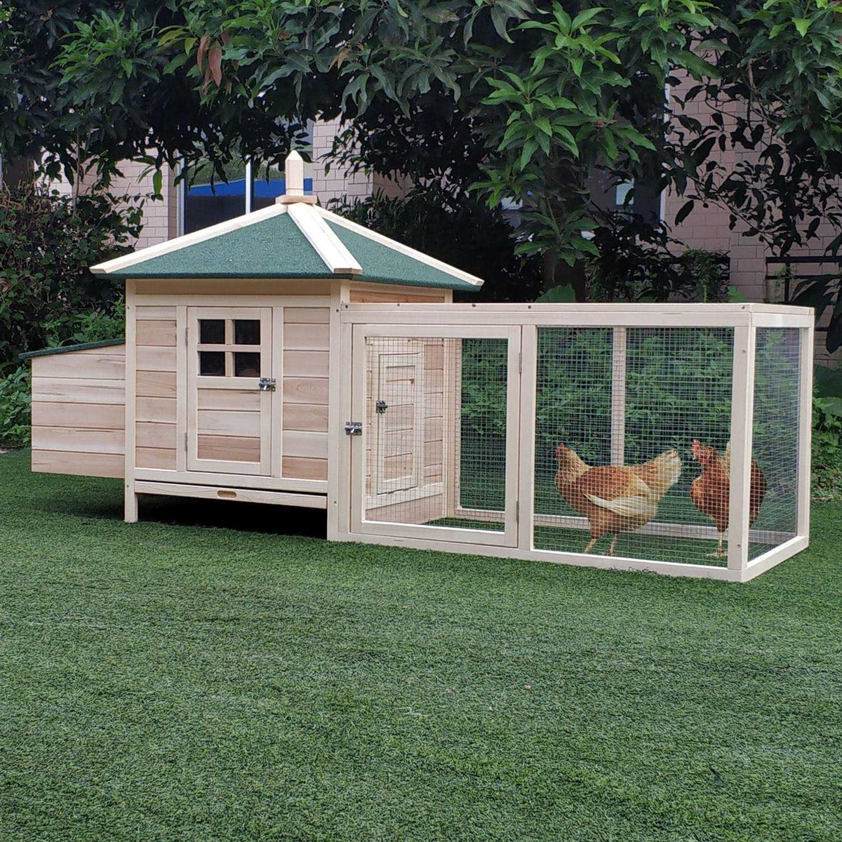 Wooden Chicken Coop with Nesting Box E45975