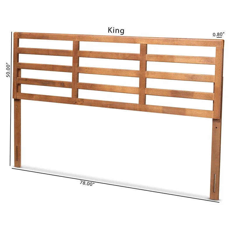 Walnut Finished Wood King Size Headboard Y743758