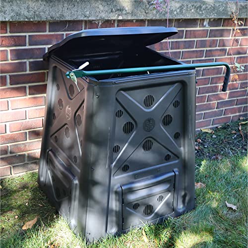 Black 65 Gallon Outdoor Compost Bin with Lid V635813