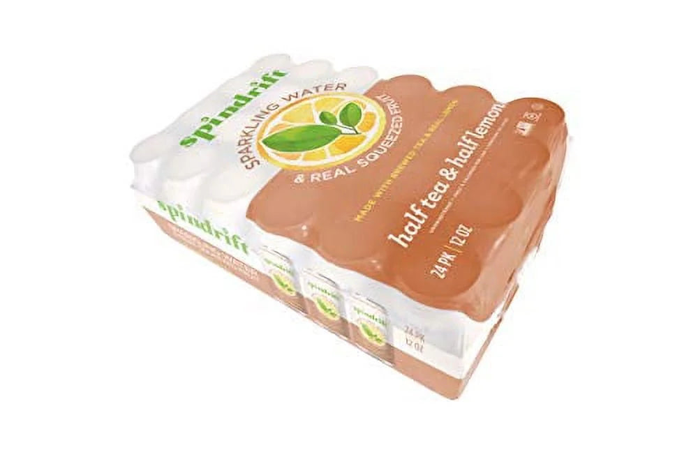 Half Tea & Half Lemon Flavored Sparkling Water, 12 Fl Oz Cans, Pack of 24 U607313