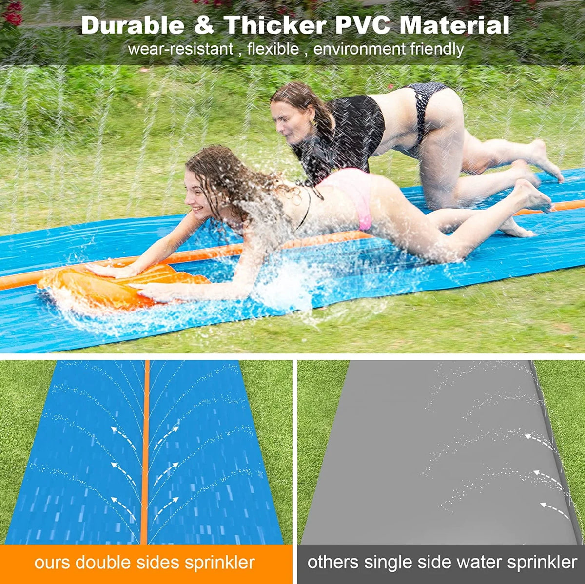 30ft Lawn Water Slide with 2 Body Boards V697