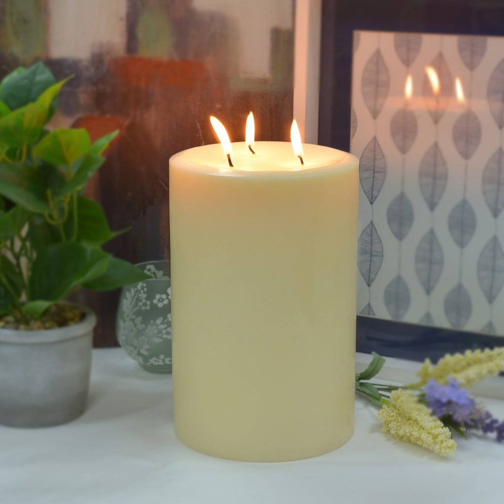 6 x 9 inch Ivory Pillar Candle Set of 4 S335