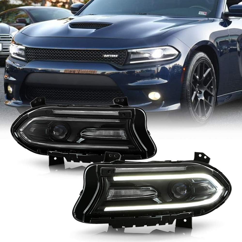 LED DRL Projector Headlights Headlamps Assembly Pair Y53280
