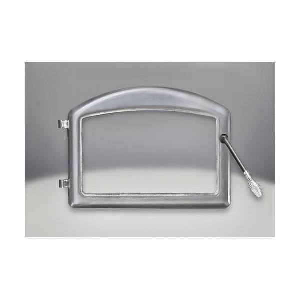 Arched Cast Iron Satin Chrome Plated Door I12286