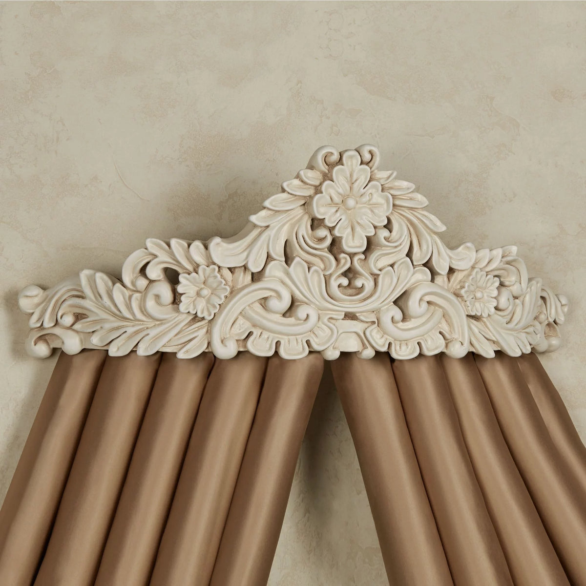 Wall Teester Bed Crown Antique Ivory H34694
