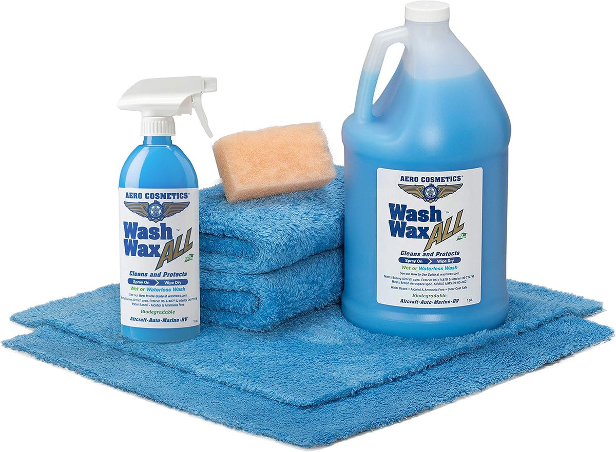 Wet or Waterless Car Wash Wax Kit 144 fl. oz V39985