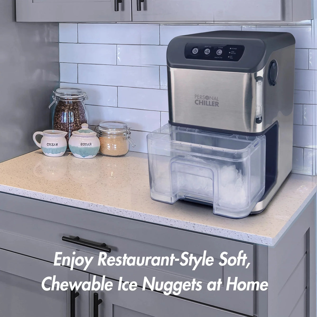 Portable Countertop Ice Maker, Stainless Steel E63990