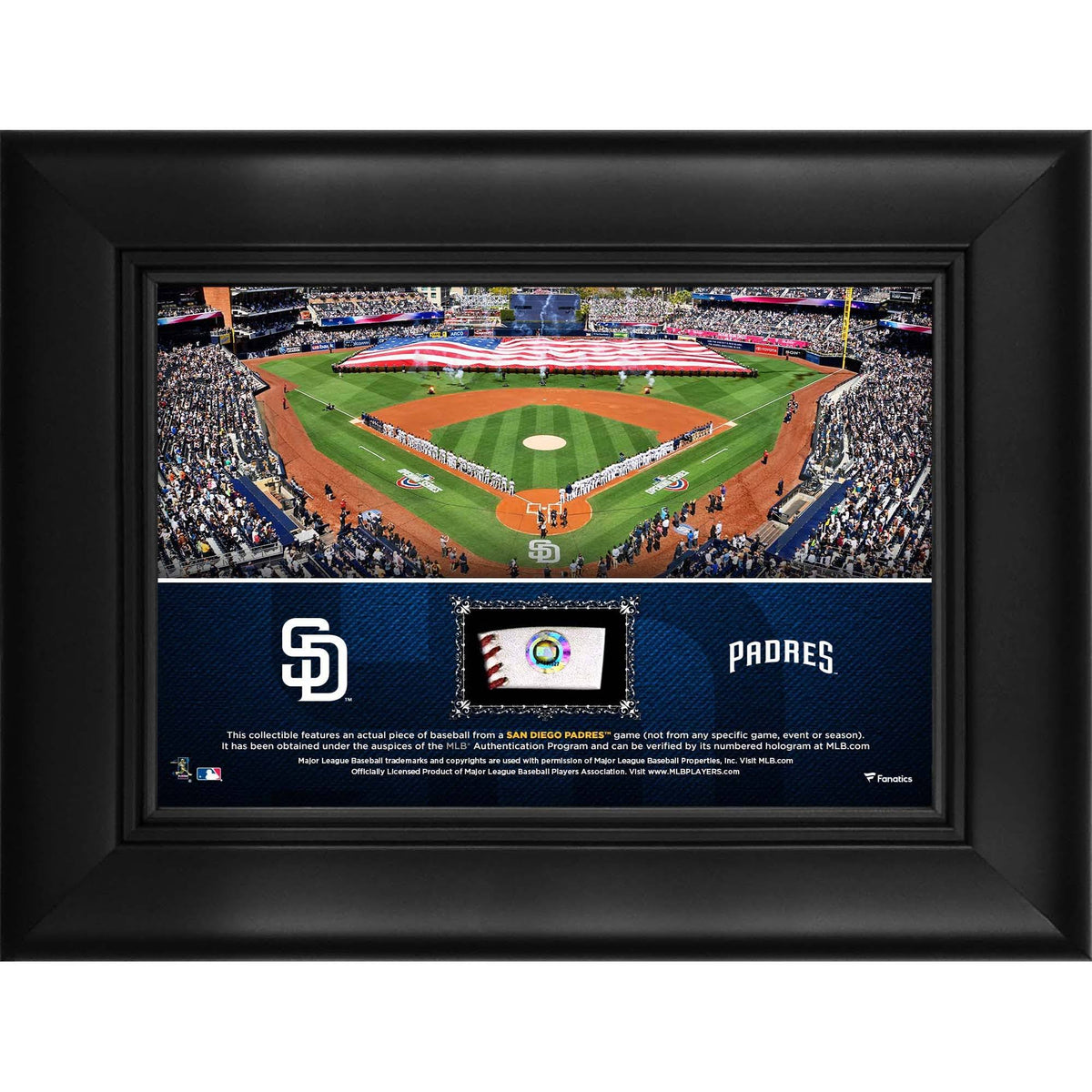 Framed Stadium Collage with Game-Used Baseball C926