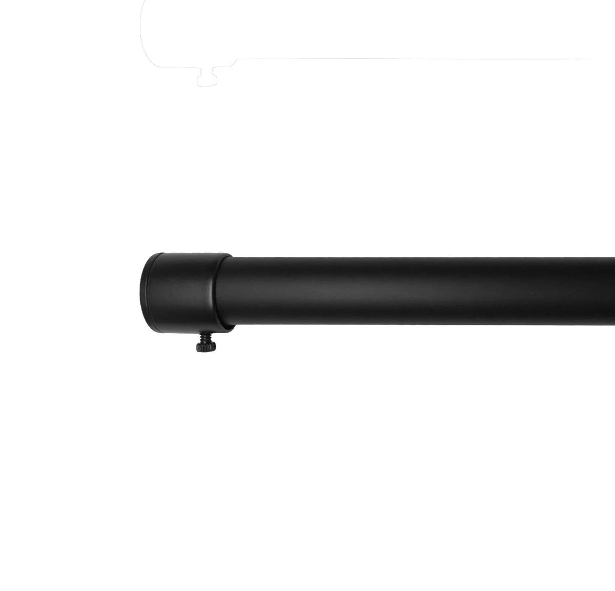 72"-144" 1" dia. Matte Black Curtain Rod Set J63825