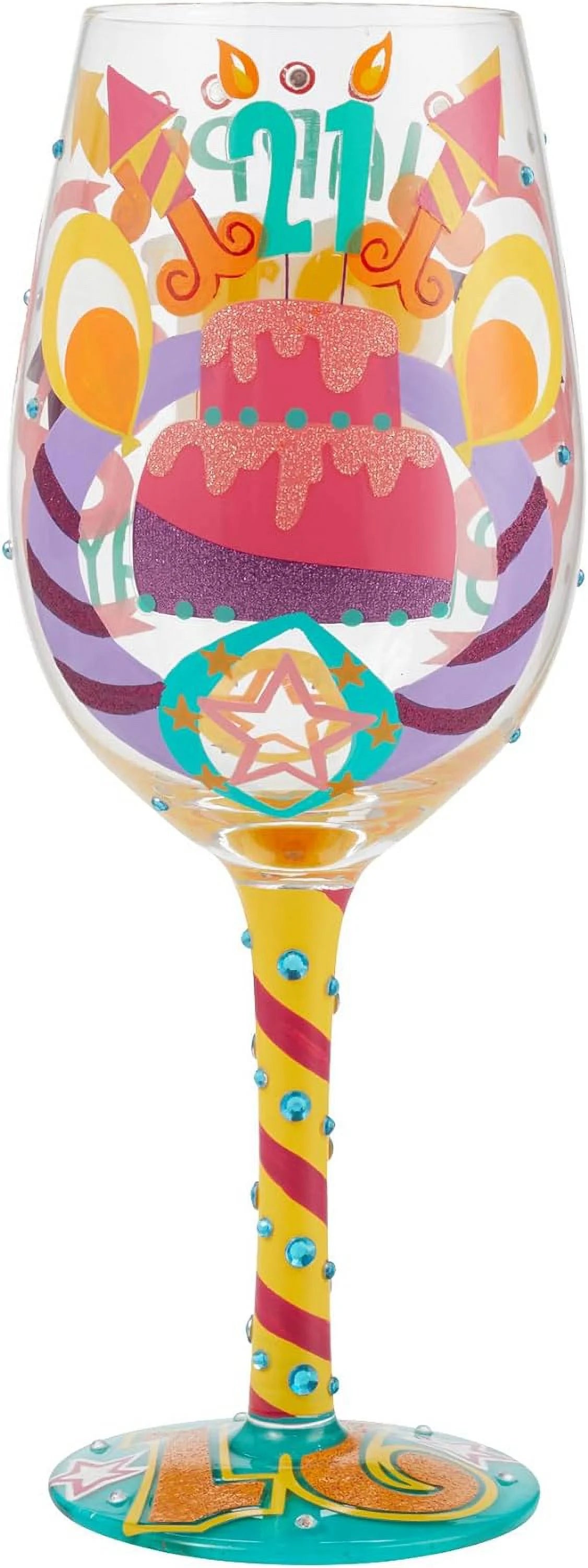 Hand-Painted Wine Glass G79002