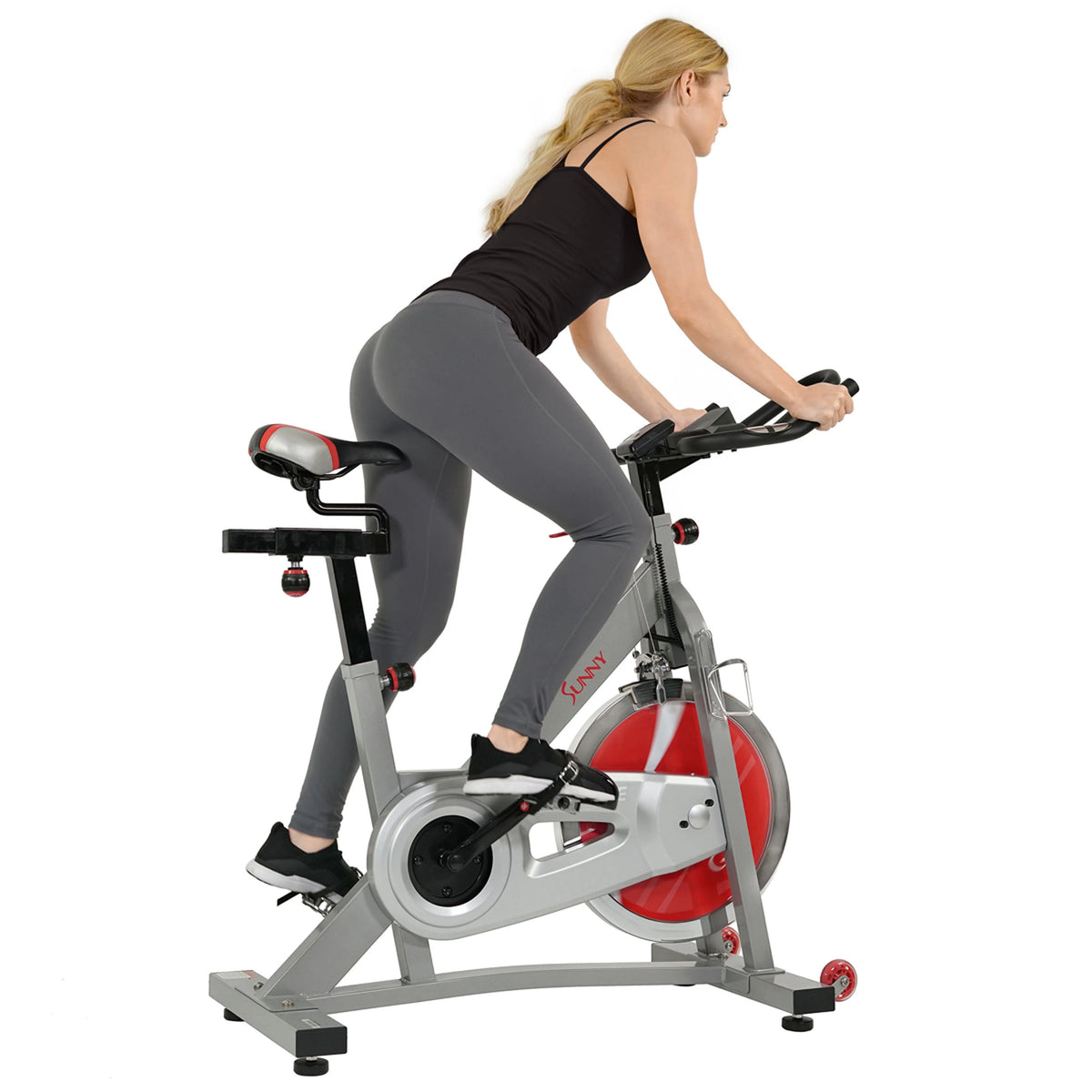 Stationary Belt Drive Indoor Cycling Exercise Bike with 40 lb Flywheel Z634246