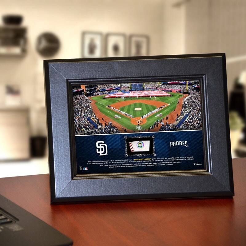 Framed Stadium Collage with Game-Used Baseball C926