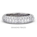 18K White Gold Three Row Diamond Eternity Ring T543812