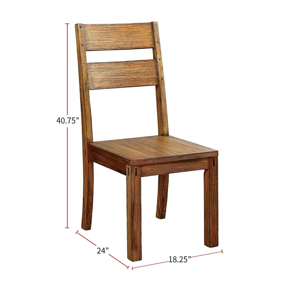 Set of 2 Dark Oak Side Chairs R58647