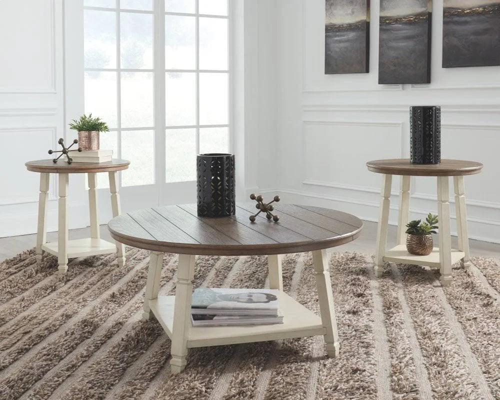 Two-Tone Occasional Table Set (Set of 3) V387145