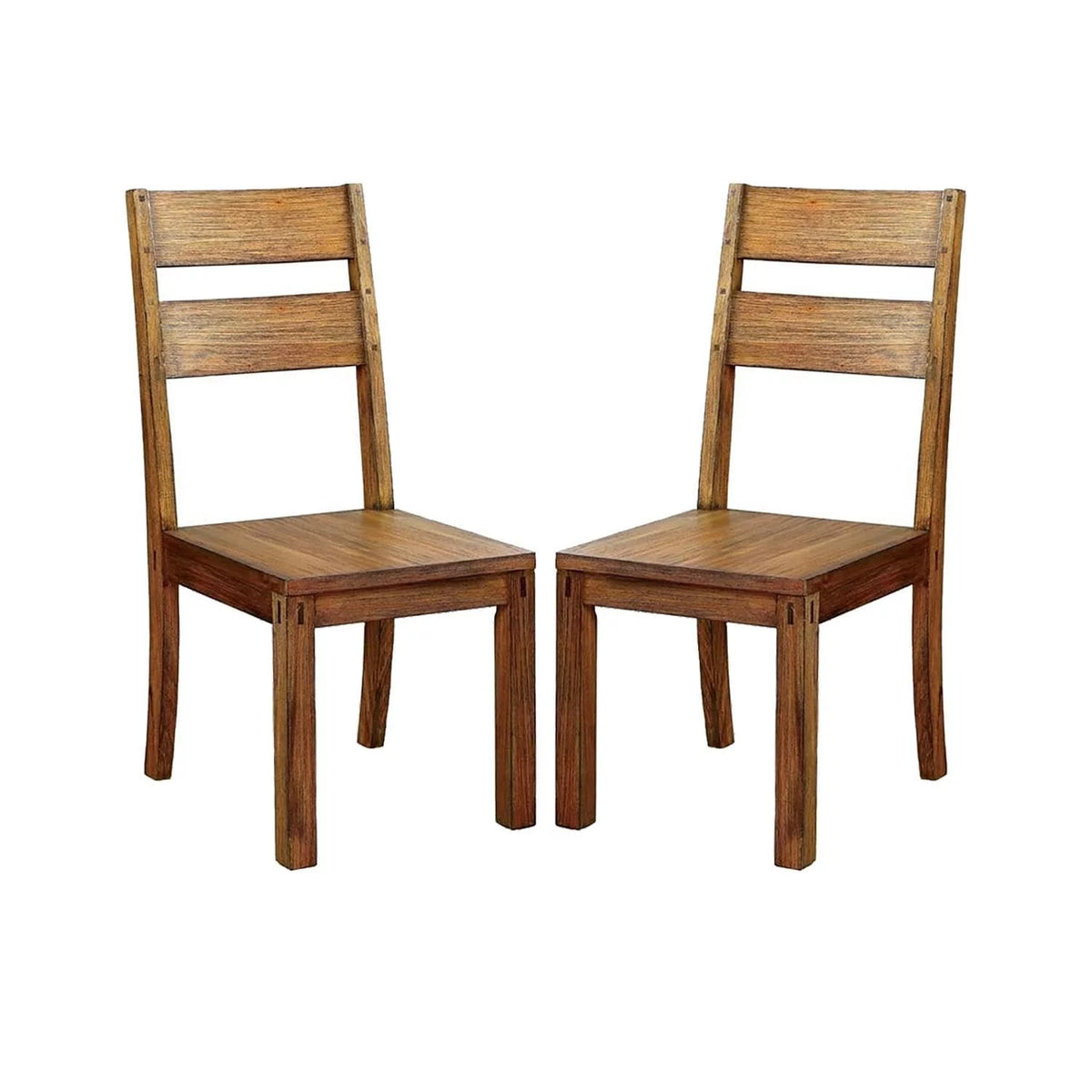 Set of 2 Dark Oak Side Chairs R58647