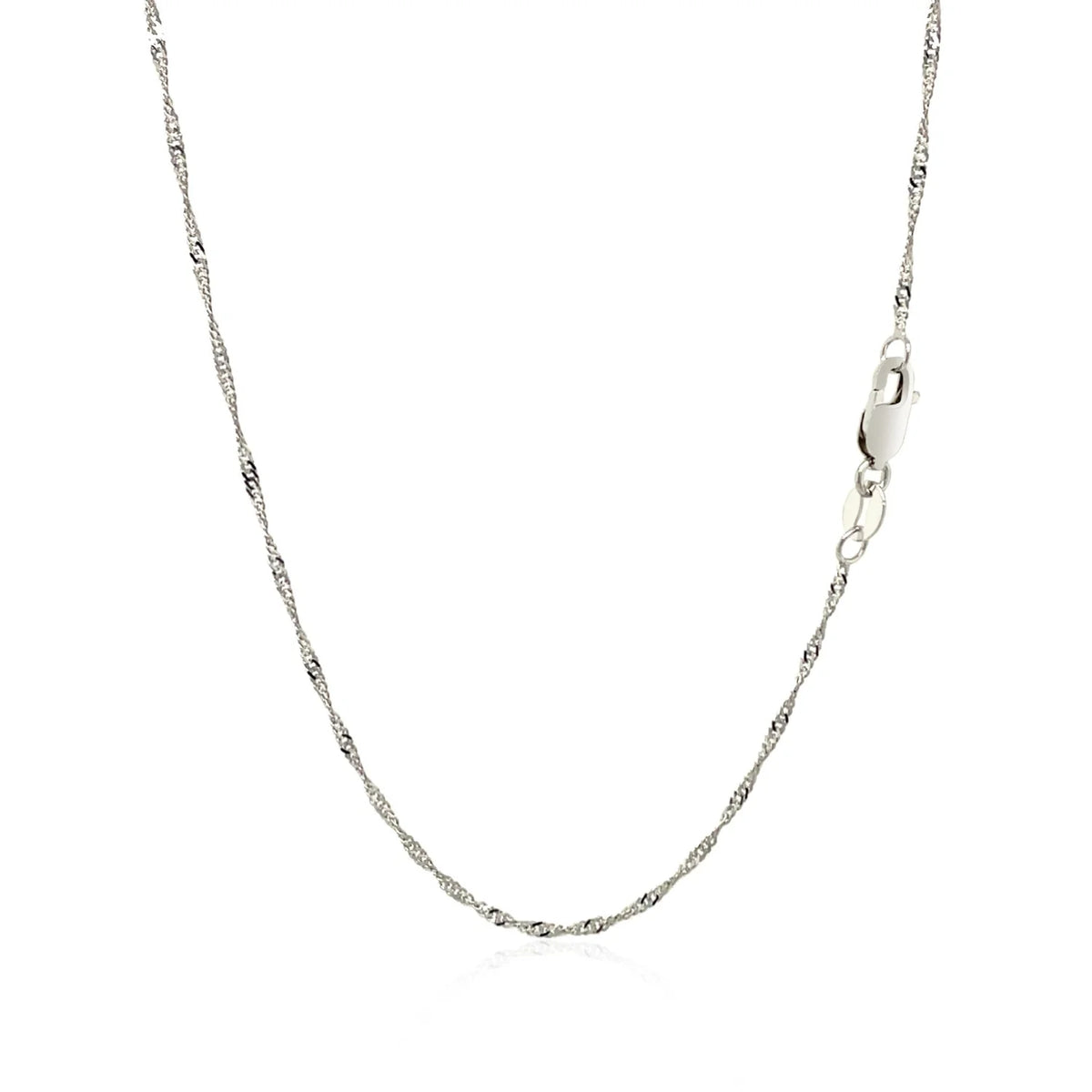14K White Gold Singapore Chain 16'' V5609