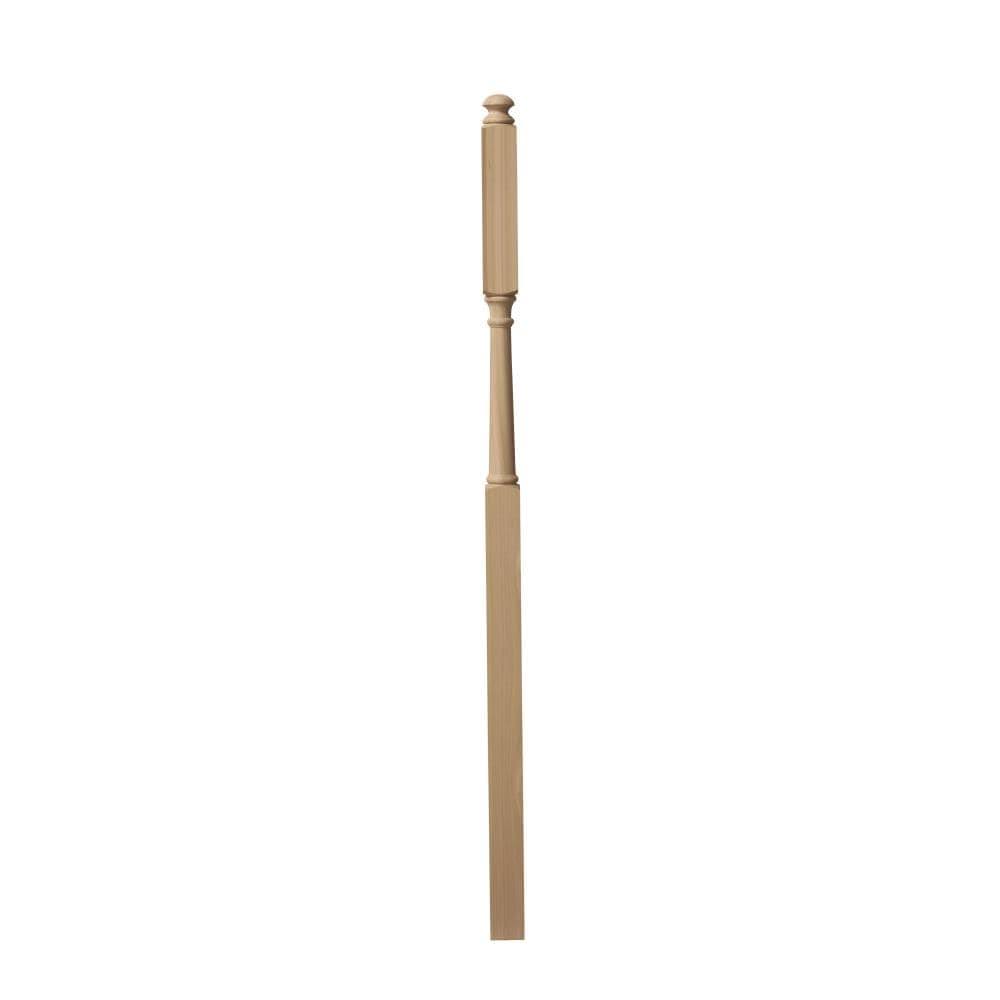 3-in x 60-in Unfinished Red Oak Wood Stair Newel Post M62938