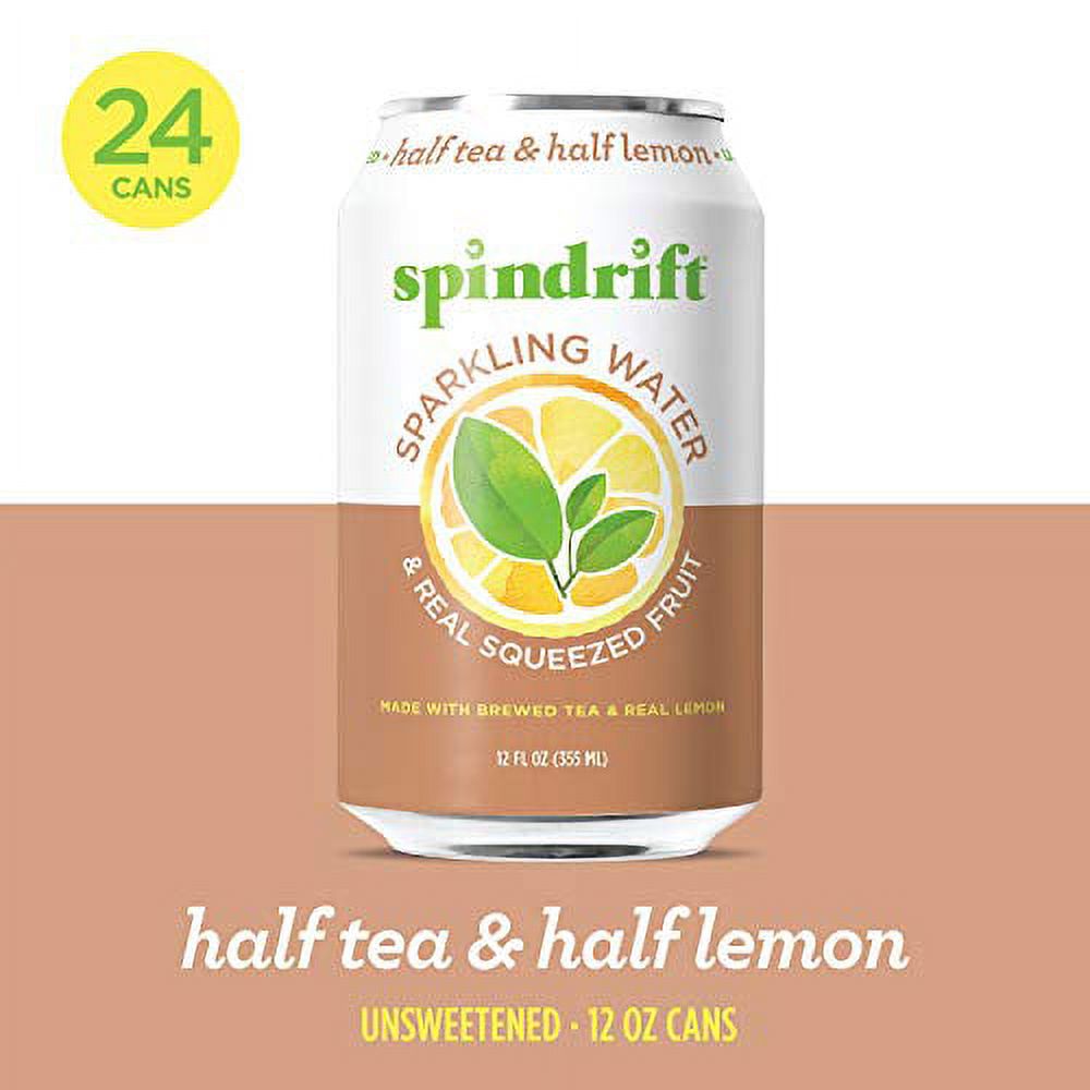 Half Tea & Half Lemon Flavored Sparkling Water, 12 Fl Oz Cans, Pack of 24 U607313