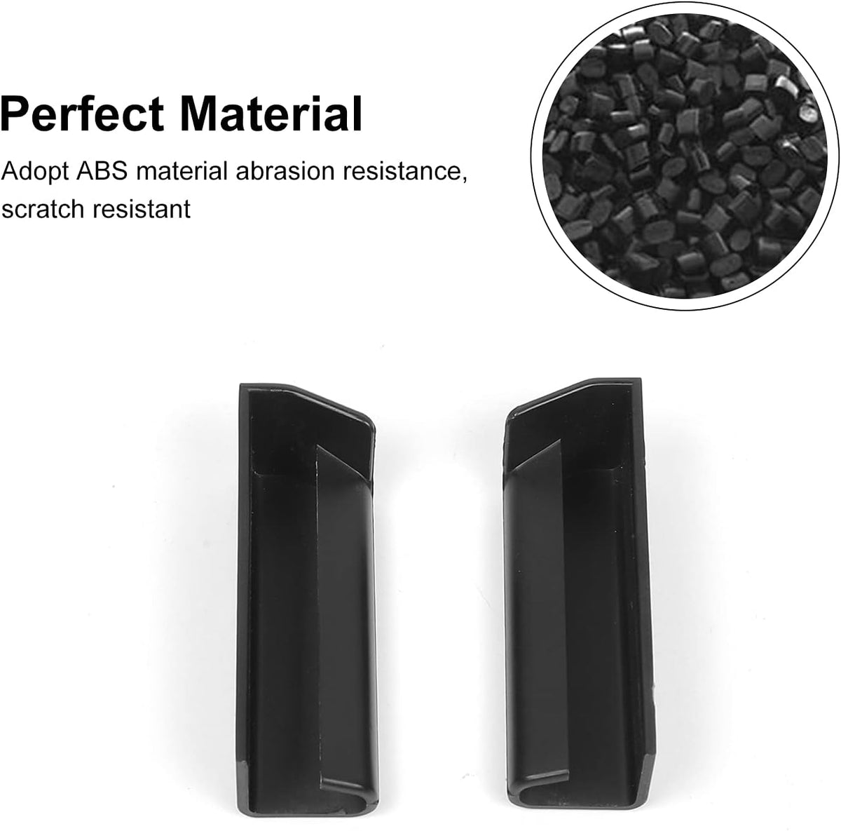 Black ABS Rain Gutter Deflector for Jeep Wrangler JL JLU & Gladiator JT, 1 Pair I78267