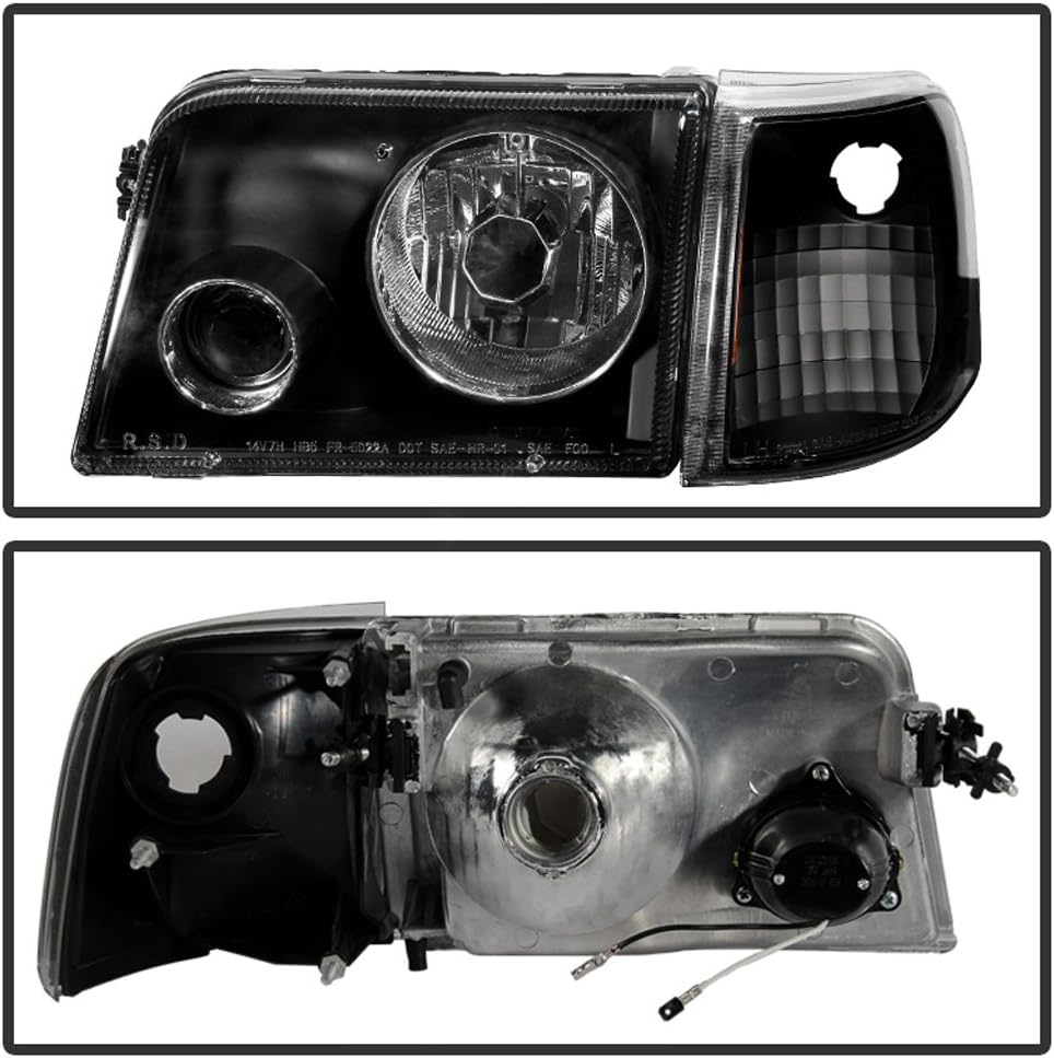 Black Headlights + Corner Signal Lamps with Fog Lights G9206