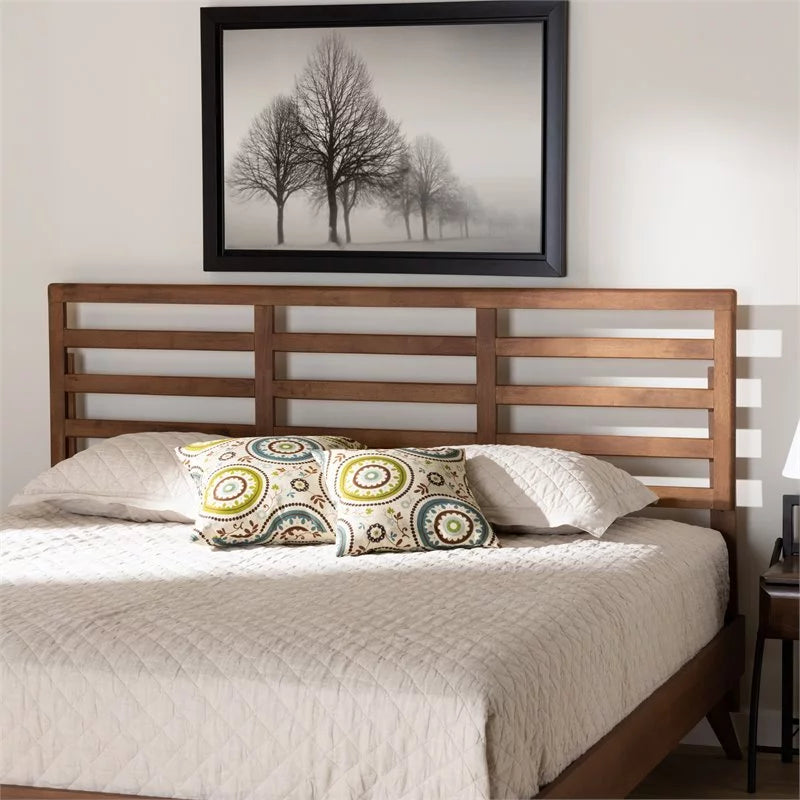 Walnut Finished Wood King Size Headboard Y743758