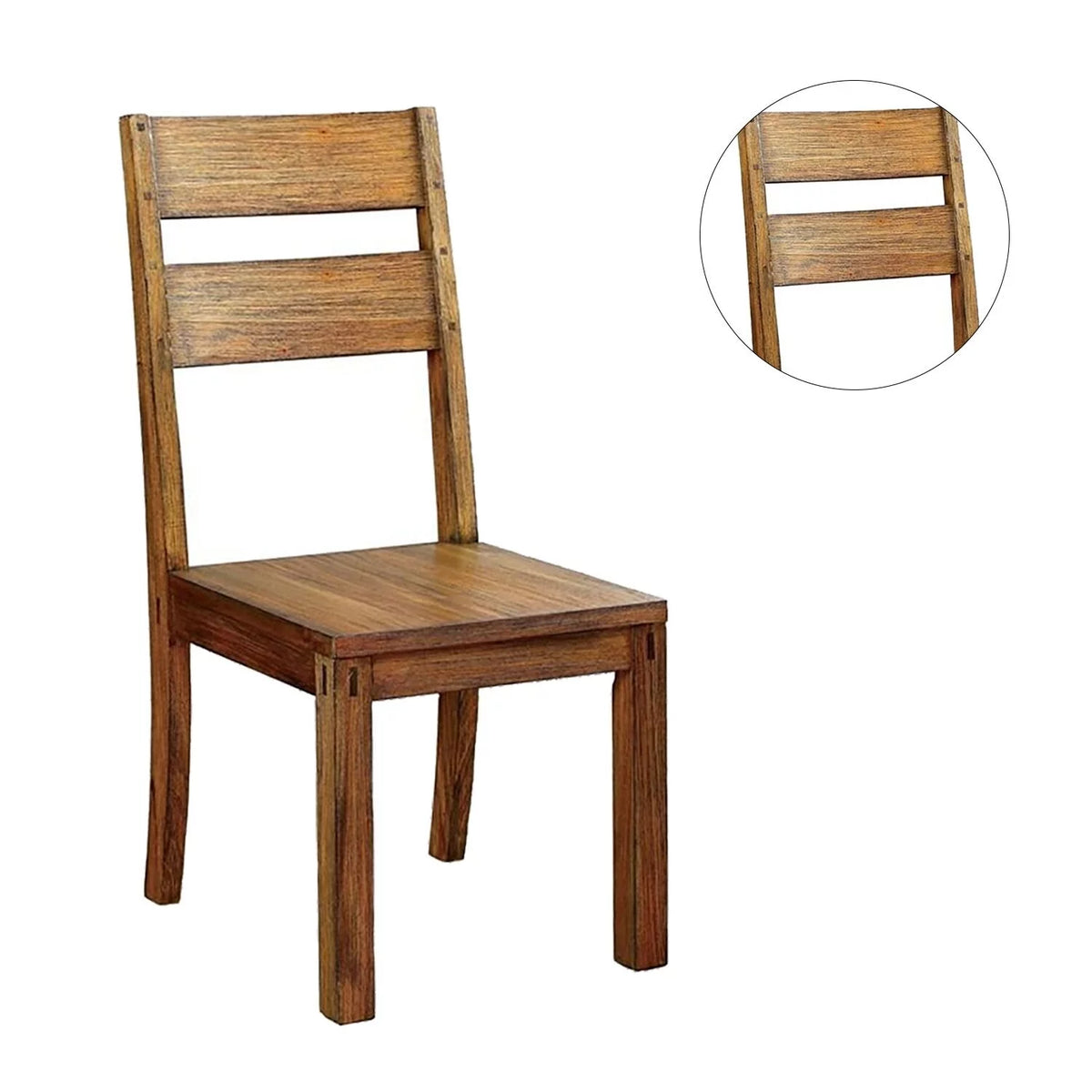 Set of 2 Dark Oak Side Chairs R58647