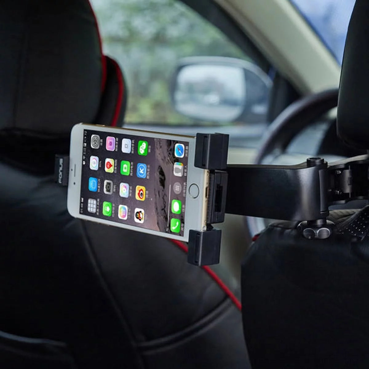 Black Rotating Car Headrest Tablet Holder K26519