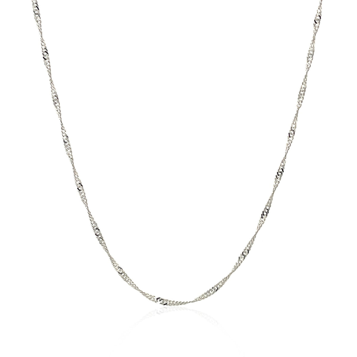 14K White Gold Singapore Chain 16'' V5609